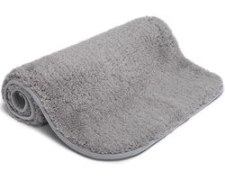 Grijze Luxe Badmat 50x80cm - Absorberend, Machinewasbaar en Antislip