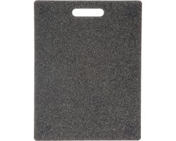 Grijze luxe snijplank 36 x 27 cm graniet steen look