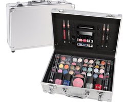Grijze Make Up Koffer Meisjes Met Inhoud 51-Delig - Gevulde Koffer voor Kinderen - Cosmetica - Beautycase - Veganistisch