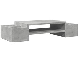 Grijze Monitorstandaard met Plank 70 x 27 x 15 cm