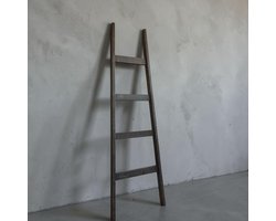 Grijze ‘old look’ decoratieladder