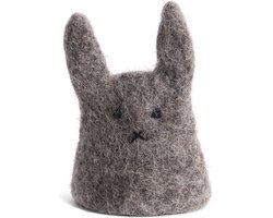 Grijze Paashaas Eierwarmers - set van 4 - handgemaakt en fair trade van En Gry & Sif