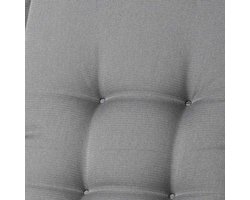 Grijze Panama Buitenbank Kussen 140 cm - Katoen en Polyester