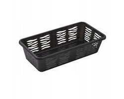 Grijze Plastic Organizer Mandje voor Bureau - 19.7x10x5cm