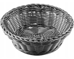 Grijze Polyrattan Mand - Bestekhouder / Broodmand 20x7 cm