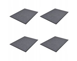 Grijze PVC Deurmat 90x60 cm - Antislip & Duurzaam
