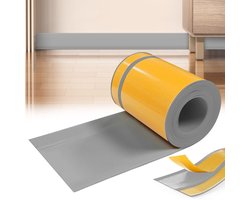 Grijze PVC Plinten, 80 mm x 20 mm x 20 m, Flexibel en Zelfklevend voor Keuken en Badkamer, Duurzaam en Eenvoudig te Installeren