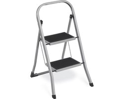 Grijze stalen opvouwbare campingstoel - strandstoel - draagbare stoel - zwaar gebruik - compact ontwerp - 45,5 cm x 82 cm x 55 cm - opgevouwen 45,5 cm x 90 cm x 4 cm - lichtgewicht 4,3 kg - maximale belasting 150 kg