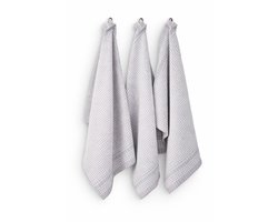 Grijze Theedoeken 50x70 cm – Set van 3 – 100% Katoen – OEKO-TEX – Sterk Absorberend – Keukendoeken Wasbaar 60°C