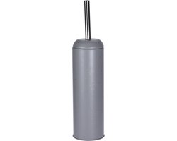 Grijze toiletborstel houder met spikkels 40 cm - Toiletborstelhouders/wc-borstelhouders voor toilet - Schoonmaakproducten