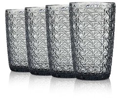 Grijze Waterglazen voor Elke Gelegenheid, Set van 4, 380 ml, Vaatwasmachinebestendig