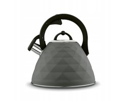 Grijze Waterkoker 3L voor Gas & Inductie - Stijlvol & Veilig