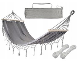 Grijze XL Hangmat met Hoes - Comfortabel en Duurzaam voor Tuin & Terras