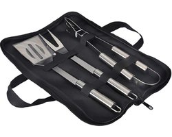 Grill Gereedschap Set - Barbecue Accessoires - 3 Stuks - Inclusief Draagtas