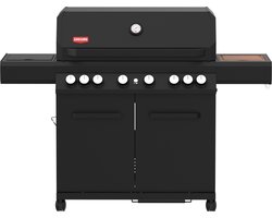 Grill Guru Burner 6 - Gasbarbecue - 4x hoofdbrander - 2x infrarood - 1x zijbrander - 1x achterbrander -Zwart