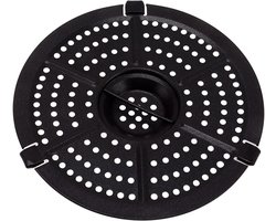 Grill Pan voor Air Fryer met Dubbellaagse Anti-aanbaklaag en Rubberen Mouw - 15,5 cm - Vervangende Crisper Plaat - Frituurpan Accessoire - Roosterplaat.