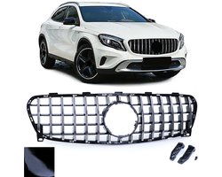 Grill Voor Mercedes GLA X156 Facelift 2017 t/m 2020 Glans Zwart / Chrome Amg GT Look Panamerica