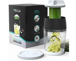 Grilla Spirelli Spiraalsnijder - Spiralizer voor Groenten – Courgette Snijder XL - Zwart