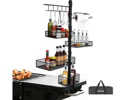 Grillaccessoires Organizer met Papieren Handdoekhouder en Gereedschapshouder voor Barbecue en Kampeergrill, Ideaal voor Buiten koken en BBQ Accessoires