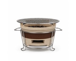 Grillies V1 Tafel BBQ – Compacte Mini Houtskool BBQ voor Tafel & Balkon – Draagbare Keramische Barbecue