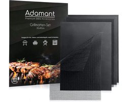 grillmatten, set van 5 stuks, BPA-vrij en anti-aanbaklaag, geschikt voor houtskool-, gas- en elektrische barbecues en ovens, vaatwasmachinebestendig en gemakkelijk te reinigen