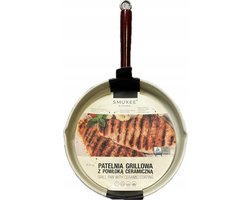 Grillpan 24cm Smukee Dubbele Anti-aanbaklaag