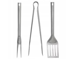 GRILLTIDER 3-delige Grillset RVS - Tang, Spatel & Vork