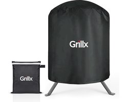 GrillX Kamado BBQ Hoes - 13 inch - Barbecue Hoes Waterdicht - Beschermhoes Rond met Trekkoord - BBQ Accesoires