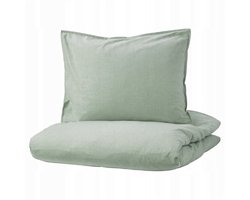 Groen IKEA BERGPALM Dekbedovertrek Set 150x200cm Katoen met Strepen