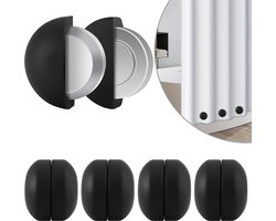 Groene Berg® Douchegordijn gewichtjes set van 4 paar - Magneten met siliconen coating 8 stuks - Extra sterke verzwaarders - Waterdichte tafelkleed gewichtjes voor buiten - ZWART