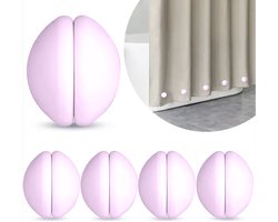 Groene Berg® Douchegordijn gewichtjes set van 4 paar - Magneten met siliconen coating 8 stuks - Extra sterke verzwaarders - Waterdichte tafelkleed gewichtjes voor buiten - ROZE