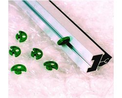 Groene bevestigingsclips noppenfolie / schaduwdoek - set van 50 stuks