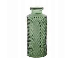 Groene Glazen Vaas Fles 13,5x6cm - Minimalistisch Design