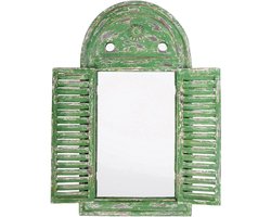 Groene Houten en Glazen Vitrine - Stijlvol en Functioneel - 1 stuk