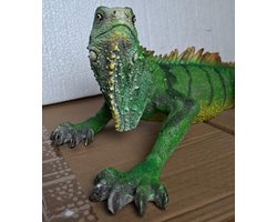 Groene Leguaan beeld van Polystone (60×27×14 cm) - woonaccesoires