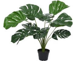 Groene Monstera kunstplant 66 cm voor binnen -  kunstplanten/nepplanten