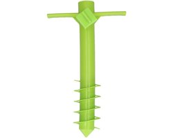 Groene parasolhouder/ parasolharing strand 40 cm
