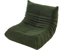 Groene Relaxstoel – Zachte Lammy Fleece Lazy Chair voor Woonkamer, Ligstoel voor Ontspanning Thuis
