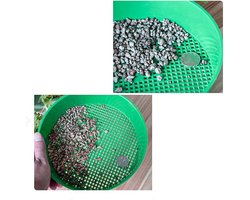 Groene ronde tuinsieve - kunststof