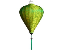 Groene Vietnamese zijden lampion lamp ballon - B-GR-45-S