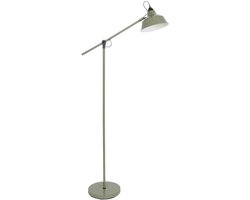 Groene Vloerlamp Nove - Industrieel - Draaibaar en Kantelbaar - Metal, Kunststof - Mexlite - E27 Fitting, 190 cm Snoer, Geschikt voor Lampen tot 40 Watt