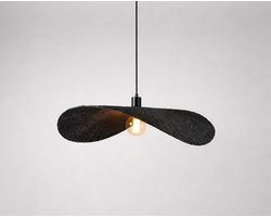 Groenovatie Bamboe Hanglamp - Handgemaakt - Zwart - 60x45 cm