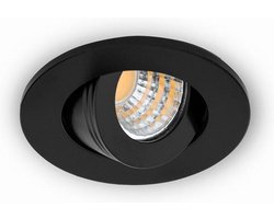 Groenovatie Inbouwspot LED - 3W - Rond - Kantelbaar - Dimbaar - Ø 52 mm - Zwart