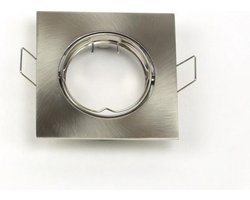 Groenovatie LED Inbouwspot - Vierkant - Kantelbaar - Aluminium - GU10 Fitting - 84x84 mm - Satijn