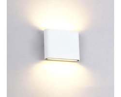 Groenovatie LED Wandlamp - 6W - Rechthoekig - 115x90x28 mm - Warm Wit - Wit