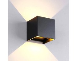 Groenovatie LED Wandlamp - 7W - Verstelbaar - 100x100 mm - Warm Wit - Zwart