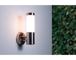 Groenovatie LED Wandlamp E27 Fitting - Waterdicht IP65 - 300x76x76 mm - Modern - RVS