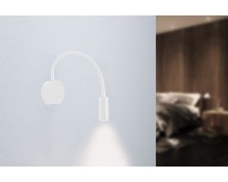 Groenovatie LED Wandlamp/Bedlamp 3W - Flexibel - Warm Wit - Wit