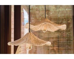 Groenovatie Rotan / Rieten Hanglamp - Handgemaakt - Naturel - ⌀40 cm