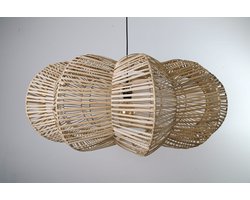 Groenovatie - Rotan / Rieten Hanglamp - Handgemaakt - Naturel - ⌀60 cm